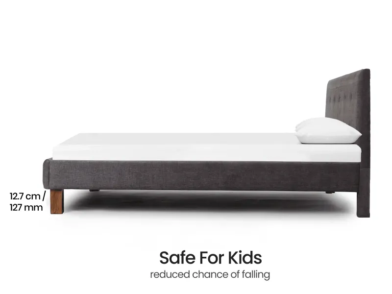 Soho Upholstered Single Bed with 4 Inches Mattress